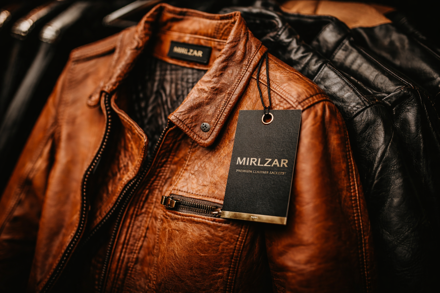 MIRLZAR leather jacket campaign